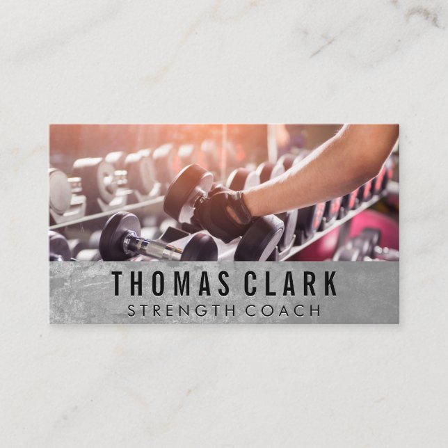 Fitness Gym | Weights Business Card (Front)