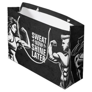 Fitness Gym Workout Bodybuilding Motivational Large Gift Bag
