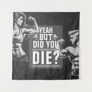 Fitness Gym Workout Bodybuilding Motivational Tapestry