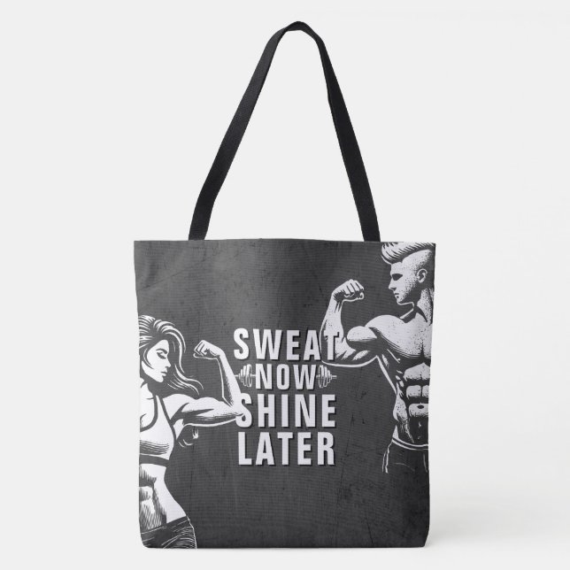 Fitness Gym Workout Bodybuilding Motivational Tote Bag (Front)