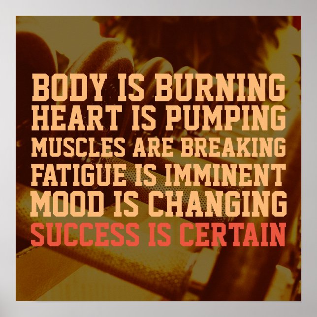 Fitness gym workout inspiration style cover poster (Front)