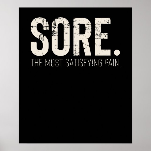 Fitness Gym Workout Motivational Quote Poster (Front)