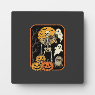 Fitness Halloween Skeleton Ghost Pumpkin Workout D Plaque