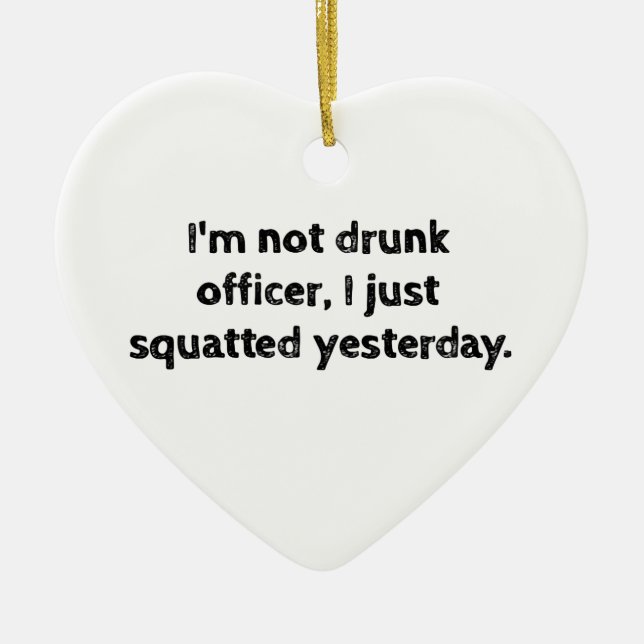 Fitness Humour Funny Workout Ceramic Ornament (Front)