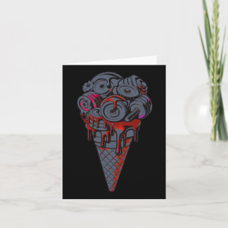 Fitness Ice Cream Cone Dumbbell Humour Gym Lovers  Card