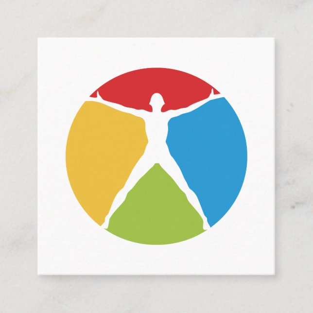 Fitness Instructor Modern Design Square Business Card (Front)