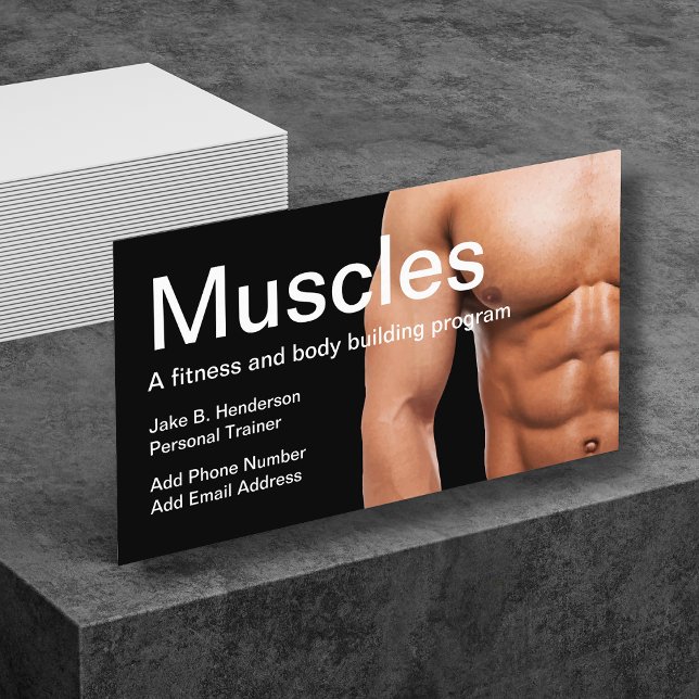 Fitness Instructor Personal Trainer Business Card (Creator Uploaded)