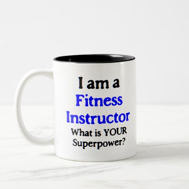 fitness instructor Two-Tone coffee mug (Left)