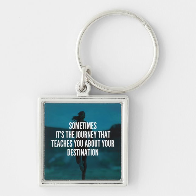 Fitness Journey - Women's Workout Motivational Keychain (Front)