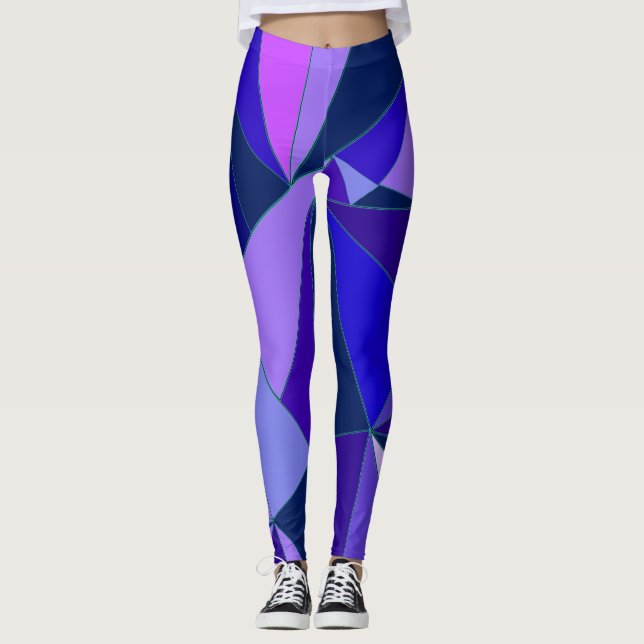 Fitness Legging With Geometric Design  (Front)