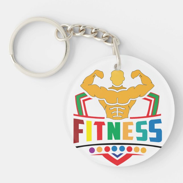 Fitness Lifestyle – Train Hard Stay Strong Keychain (Front)