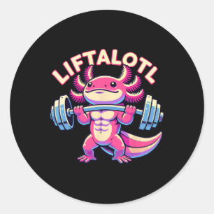 Fitness Liftalotl Bodybuilding Gym  Classic Round Sticker
