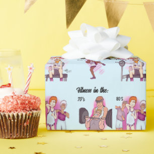 Fitness Light Blue Wrapping Paper