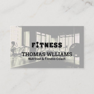 Fitness Logo   Gym Background   Personal Trainer Business Card