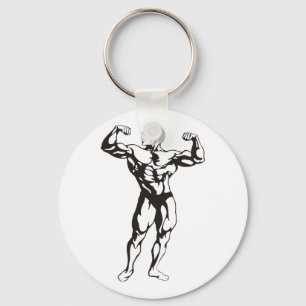 Fitness Man Muscles Keychain