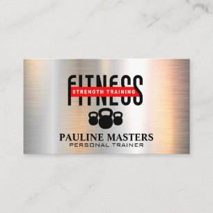 Fitness   Metallic Brushed Appointment Card