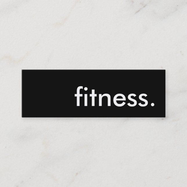 fitness. mini business card (Front)