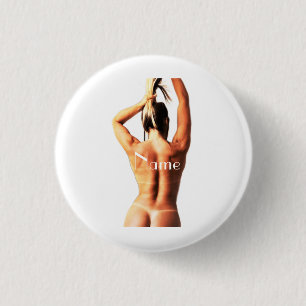 Fitness Model Tanlines Thunder_Cove  1 Inch Round Button