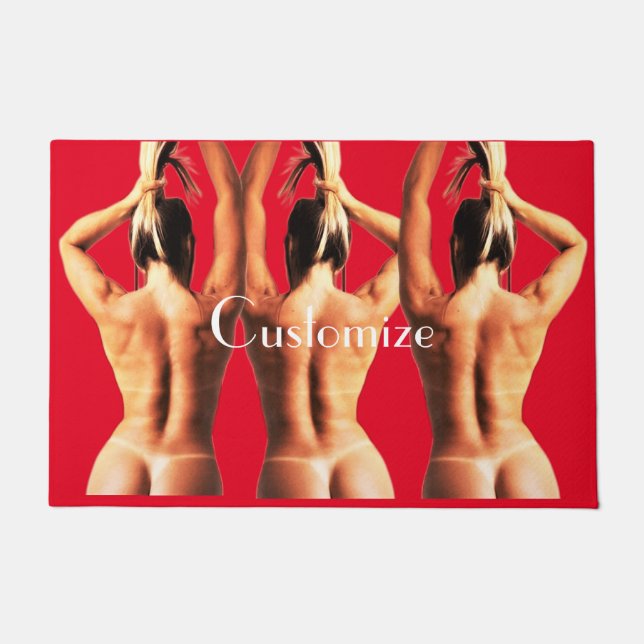 Fitness Model Tanlines Thunder_Cove  Doormat (Front)
