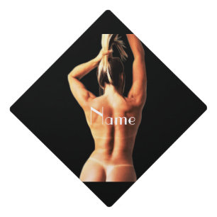 Fitness Model Tanlines Thunder_Cove  Graduation Cap Topper