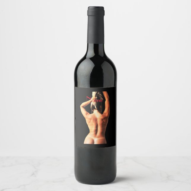 Fitness Model Tanlines Thunder_Cove  Wine Label (Front)
