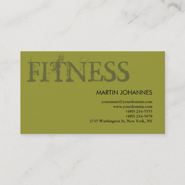 Fitness moderne Carte de visite de formation perso (Devant)