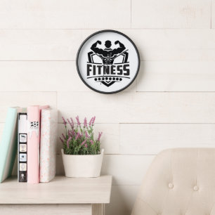 Fitness Motivation Graphic   Strong & Active Life Clock