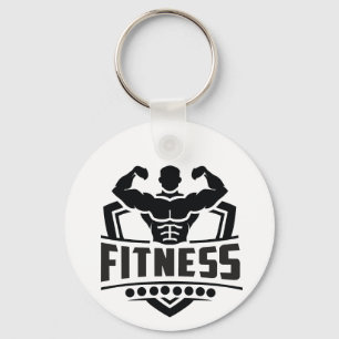 Fitness Motivation Graphic   Strong & Active Life Keychain