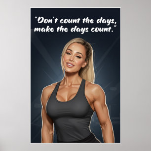 Fitness Motivation Poster – Make the Days Count