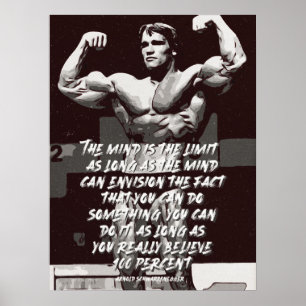 Fitness Motivation Quote Bodybuilder Style Modern Poster