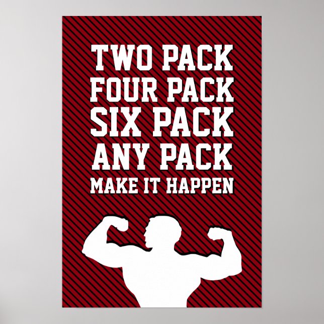 Fitness Motivation Quote New Modern Typography Poster (Front)