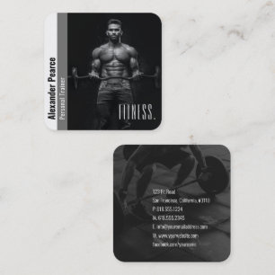 Fitness Personal Trainer   Active Sports Business  Square Business Card