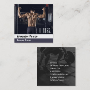 Fitness Personal Trainer   Active Sports Square Business Card