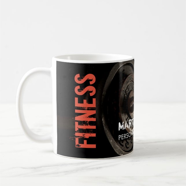Fitness Personal Trainer Bodybuilding Modern Coffee Mug (Left)