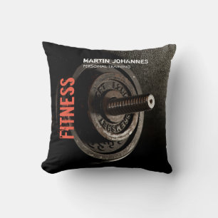 Fitness Personal Trainer Bodybuilding Modern Sharp Throw Pillow