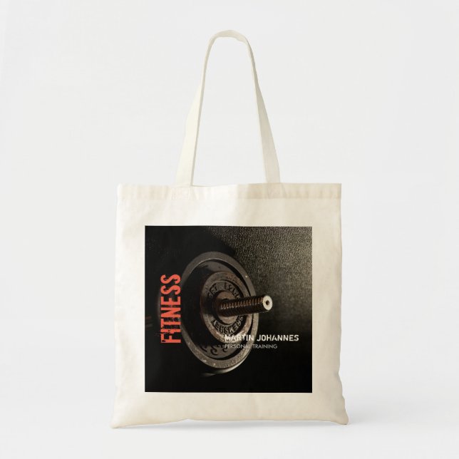Fitness Personal Trainer Bodybuilding Modern Sharp Tote Bag (Front)