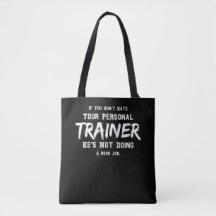 Fitness Personal Trainer Gym Motivation Tote Bag