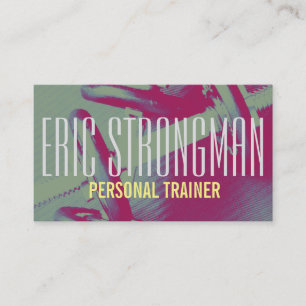 Fitness personal trainer gym style cover business card