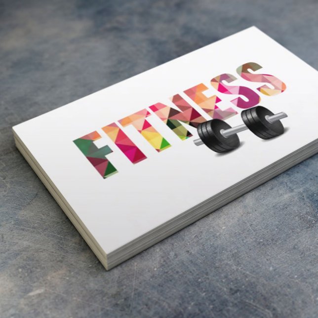 Fitness Personal Trainer Modern Typography Business Card (Creator Uploaded)
