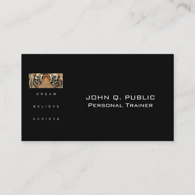 Fitness Personal Trainer Nutrition Training Business Card (Front)