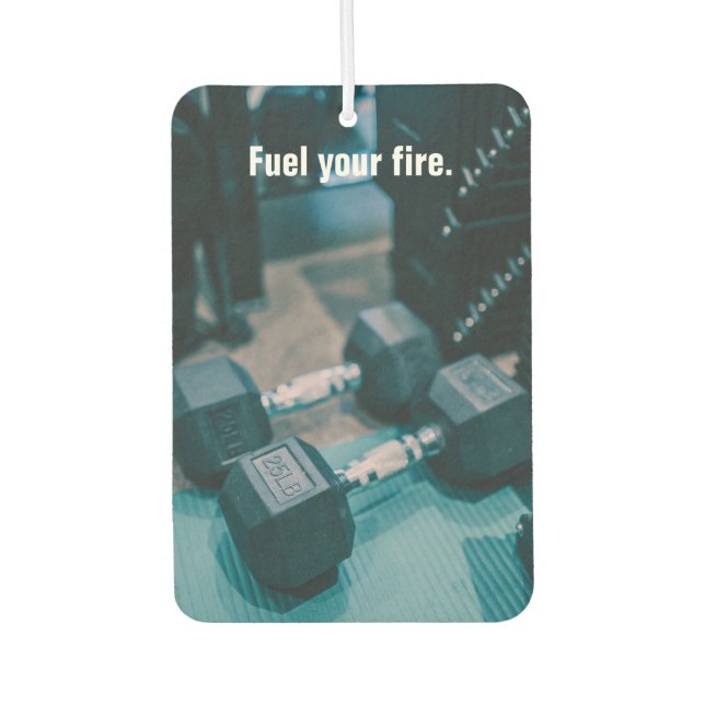 Fitness Photo - Fuel Your Fire Air Freshener (Front)