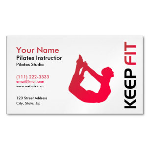 Fitness Pilates Instructor Business Card