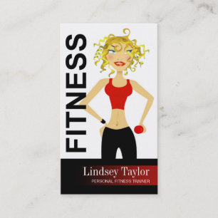 Fitness Pro 3 Blonde Personal Fitness Trainer Business Card