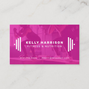 Fitness pro carte de visite moderne avec photo