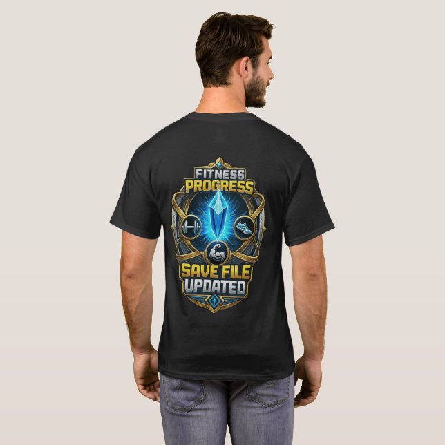 Fitness Progress Save File Updated: Sci-Fi Gym Emb T-Shirt (Back Full)