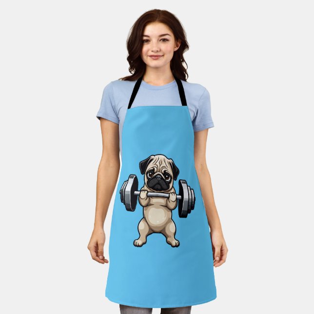 Fitness Pug Apron (Worn)