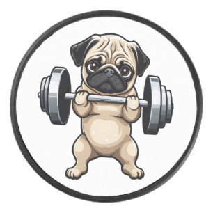 Fitness Pug Hockey Puck