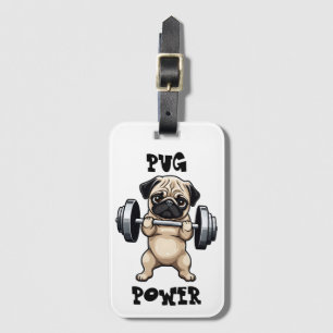 Fitness Pug Luggage Tag