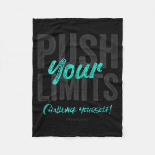 Fitness Quote Y2k Gym Training Back Print Yoga Srt Fleece Blanket