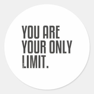 Fitness Quote Y2k Gym Training Ck Print Yoga Sport Classic Round Sticker